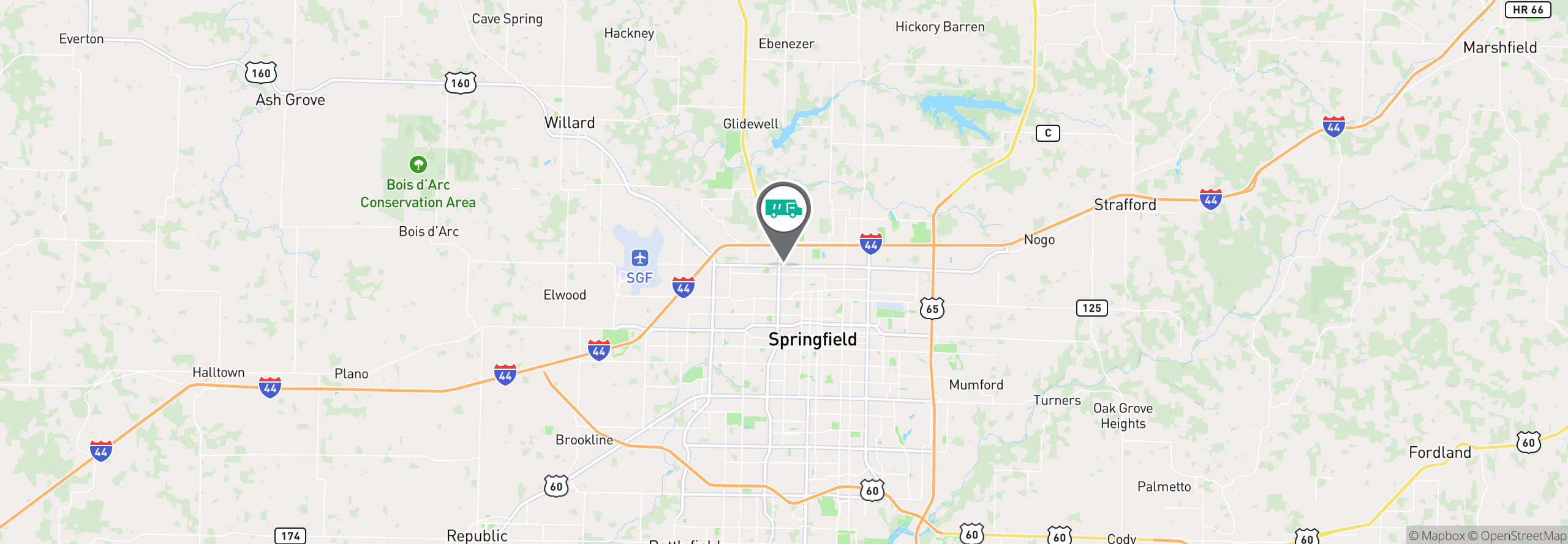 Map Image For springfield mo facility services
