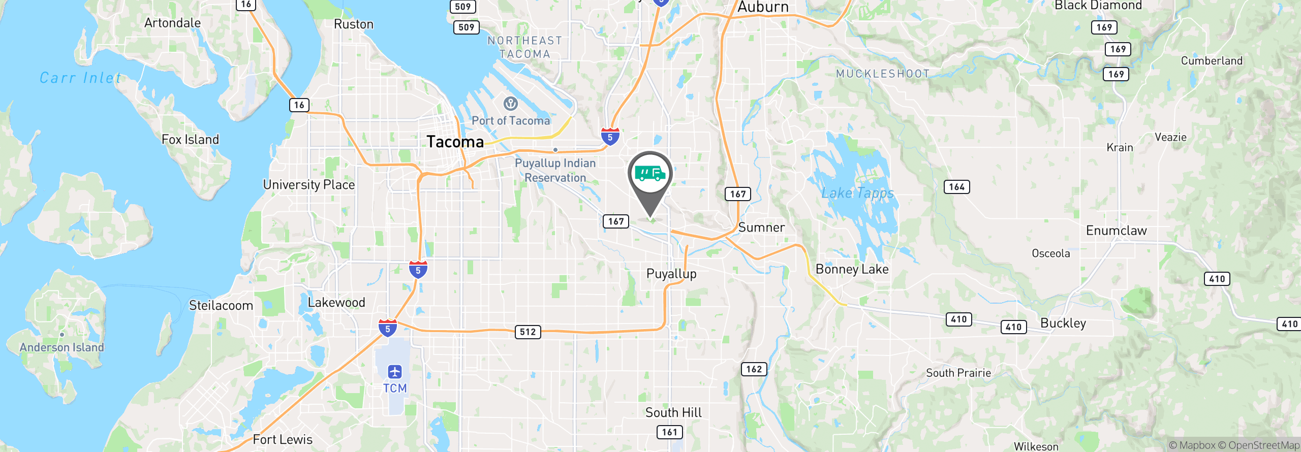 Map Image For tacoma wa uniforms