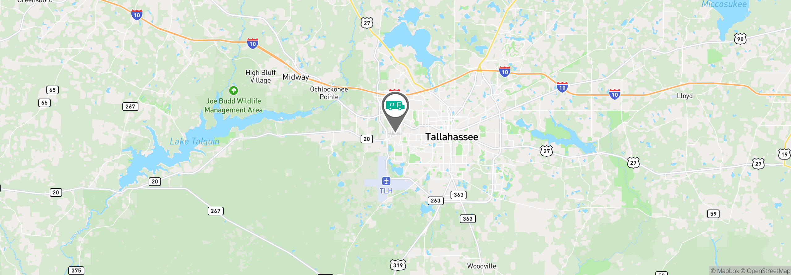 Map Image For tallahassee fl facility services