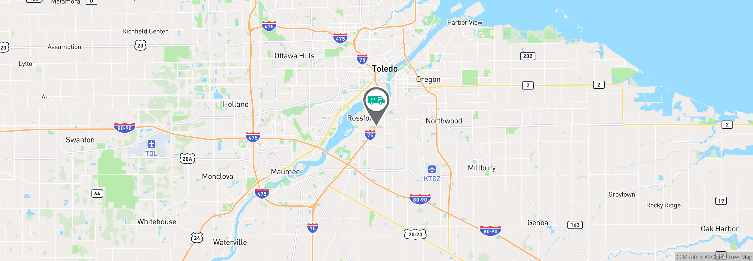 Map Image For toledo oh facility services