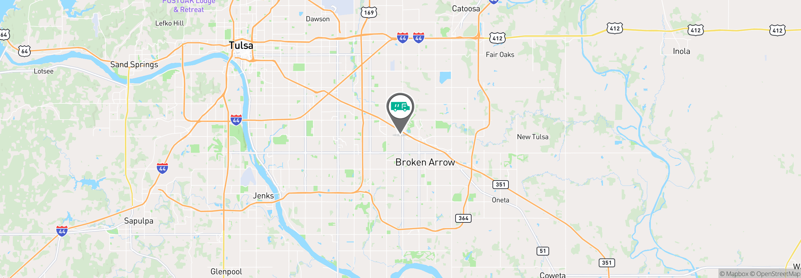Map Image For tulsa ok facility services