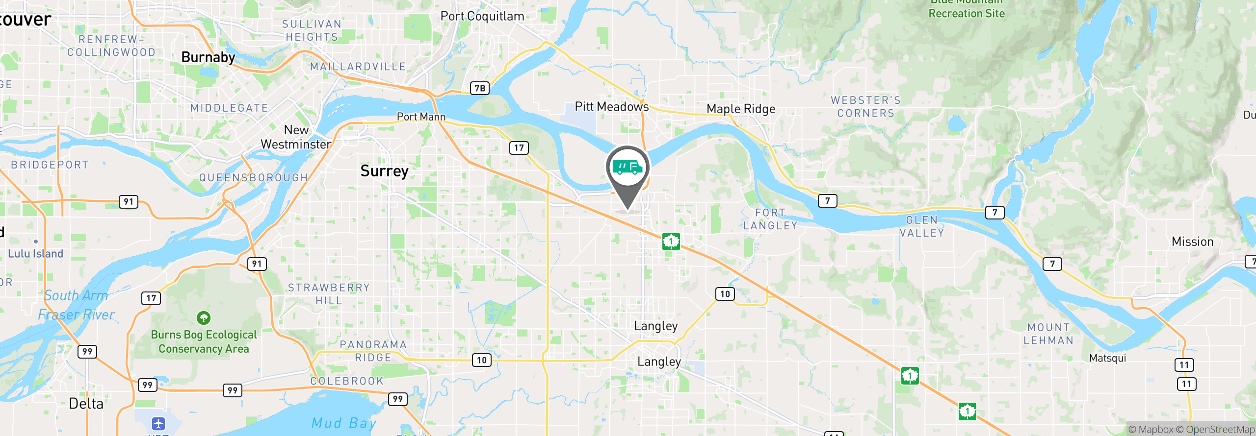 Map Image For vancouver bc facility services