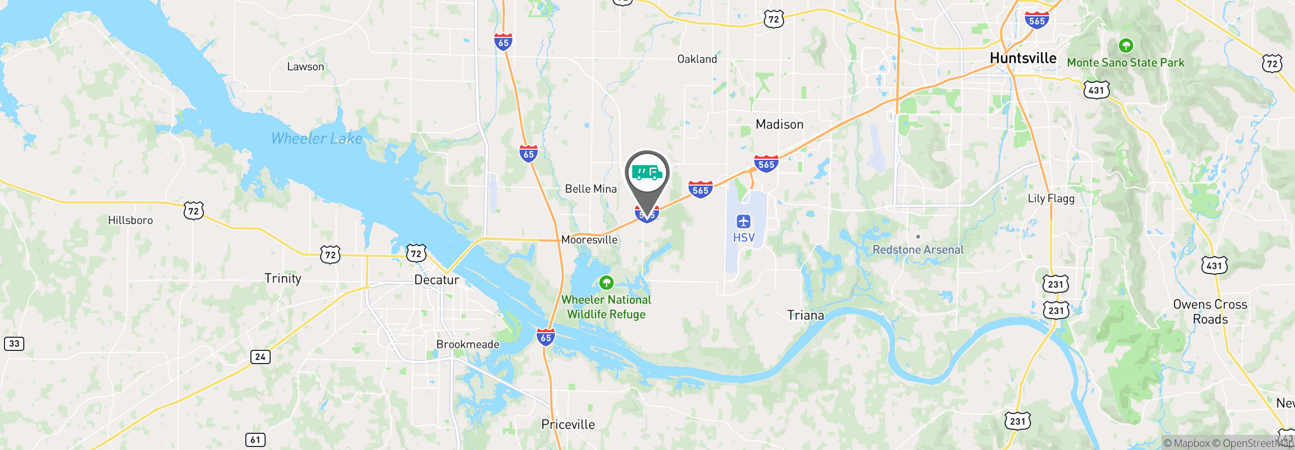 Map Image For huntsville al uniforms