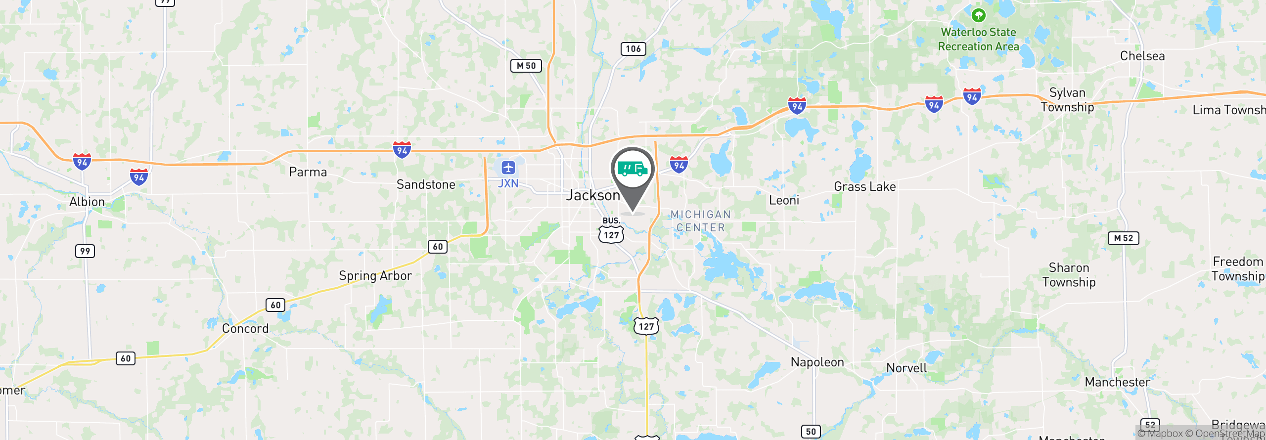 Map Image For jackson mi facility services