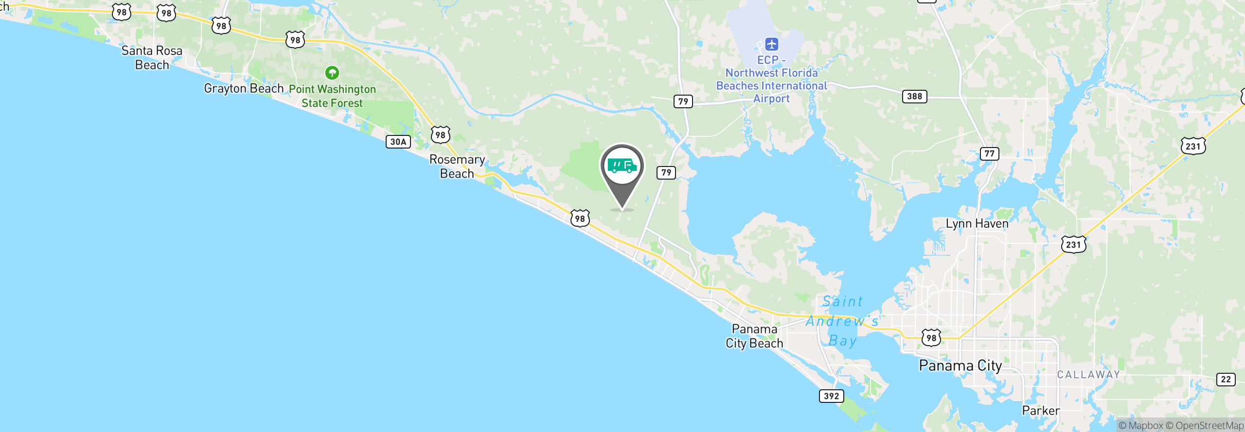 Map Image For panama city fl facility services