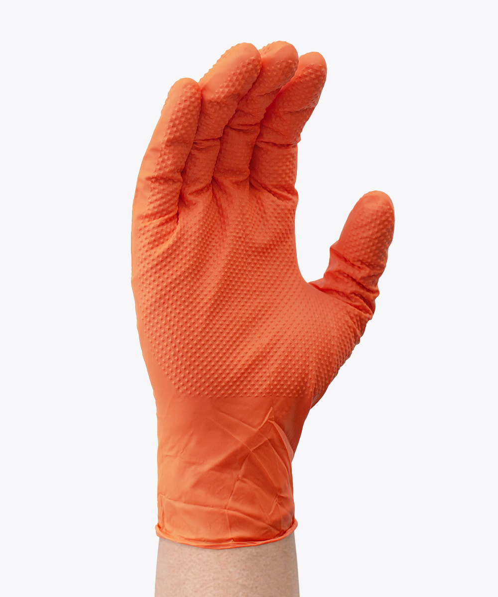 Orange protective glove