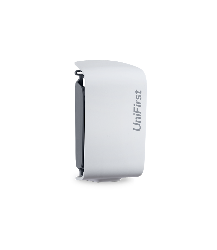 Essential Series continuous air freshener dispenser pictured in white with a sleek, modern design