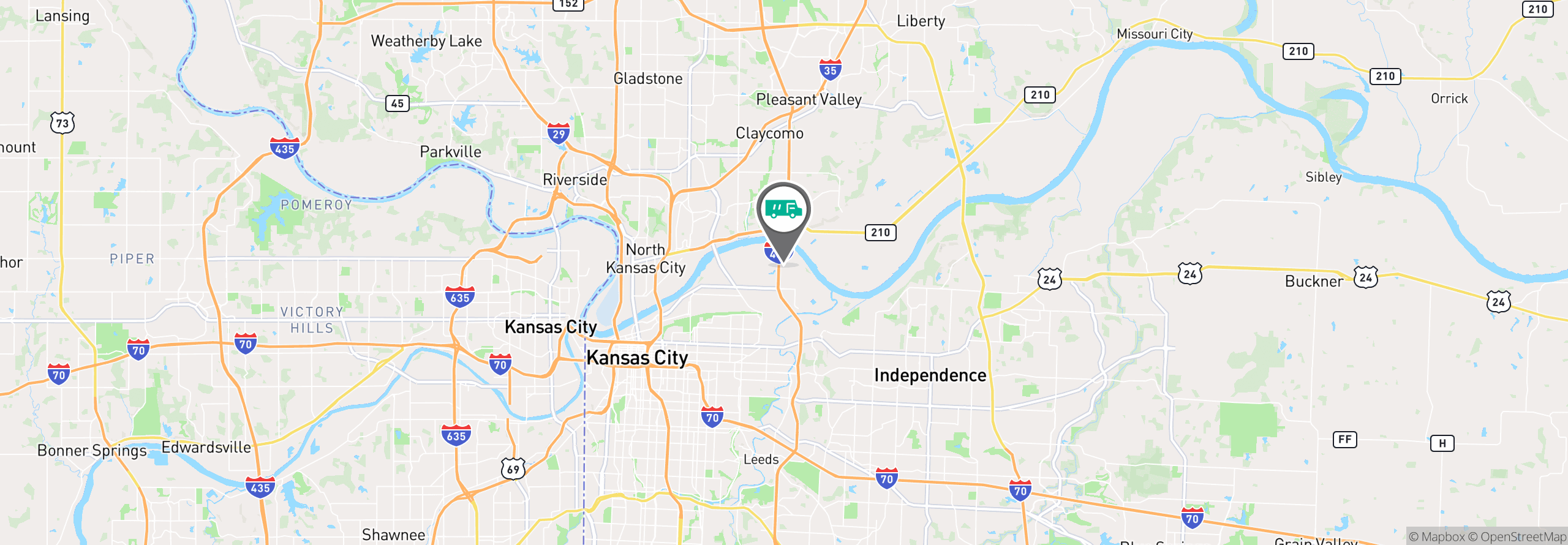 Map Image For kansas city mo facility services