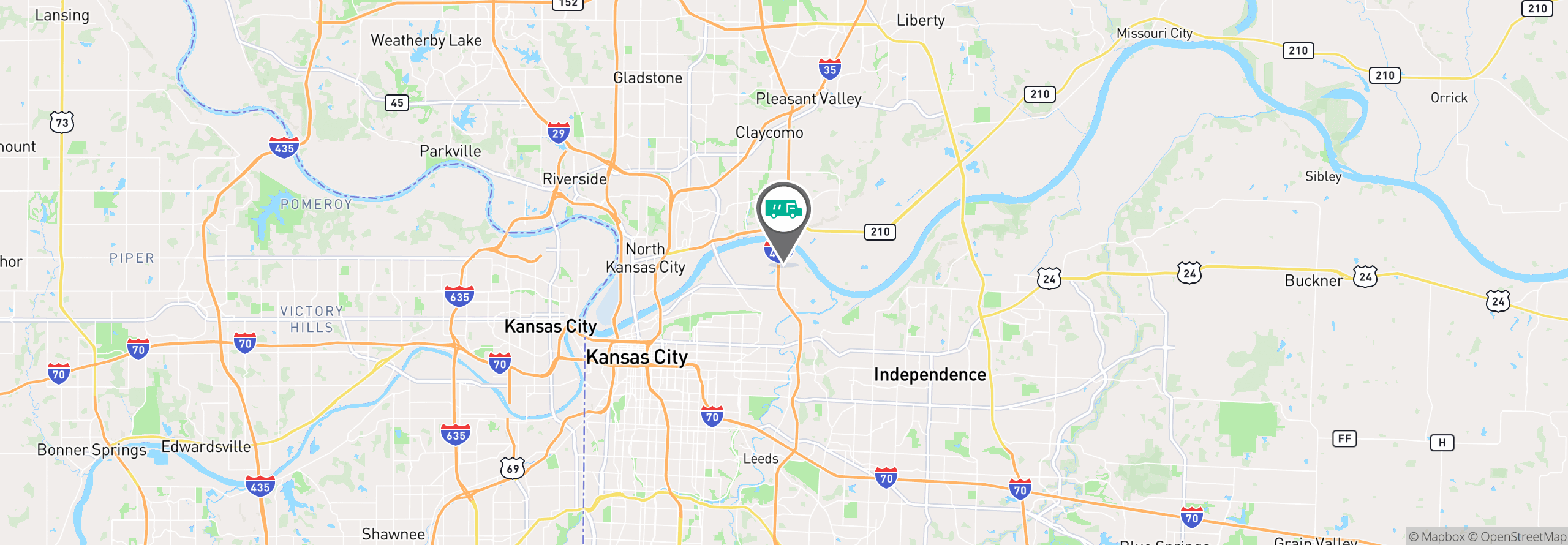 Map Image For kansas city mo uniforms