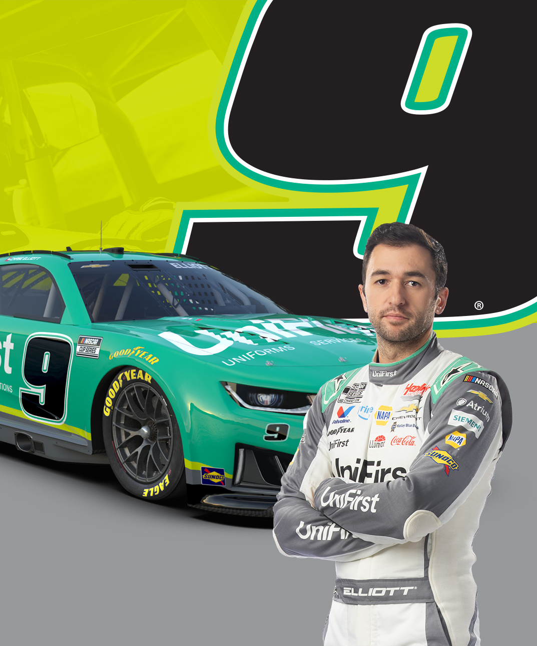 Chase Elliott Number 9 Chevy
