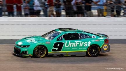 The No. 9 UniFirst Chevy returns to the track at Charlotte Motor Speedway with Chase Elliott behind the wheel.