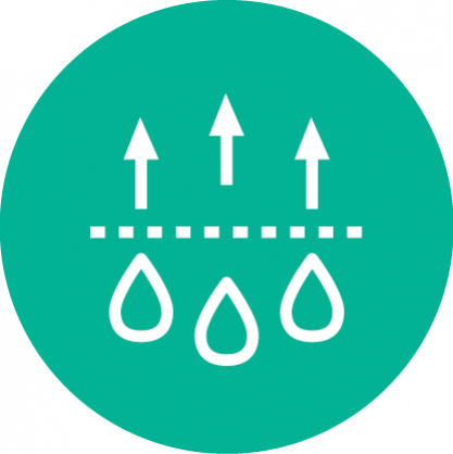 Icon_Green_Circle_Moisture Wicking